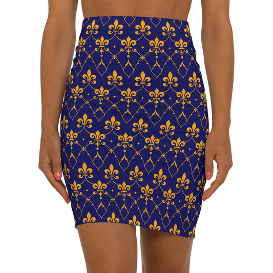 Women's Mid-Waist Pencil Skirt
