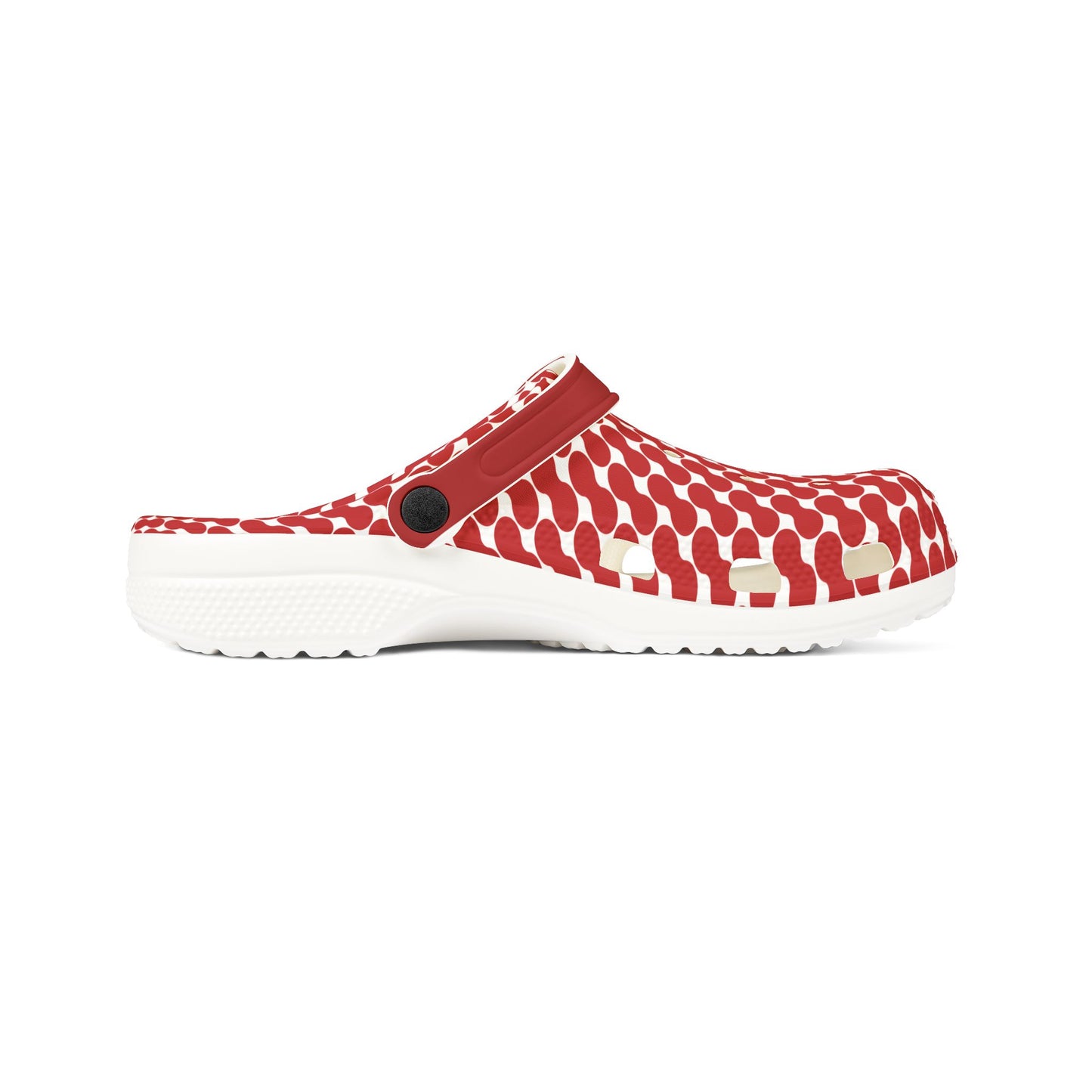 Jolyland - Red Patterned Foam Clogs, Casual Slip-Ons