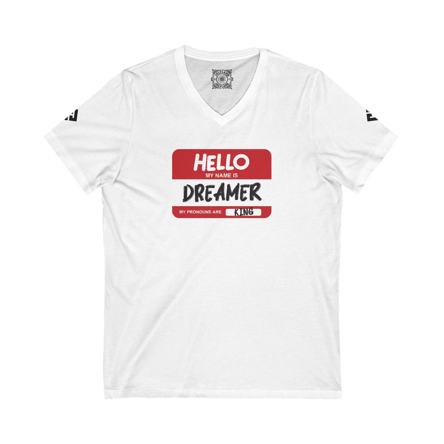 Dreamer V-Neck Tee - Inspirational Graphic Shirt for Creatives, Casual Wear, Gift for Dreamers, Motivational Apparel, Unisex Fashion
