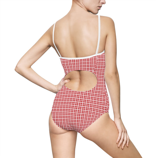 Red Women's One-Piece Swimsuit